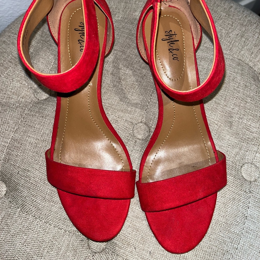 Style & Co sandal, red, 8 1/2